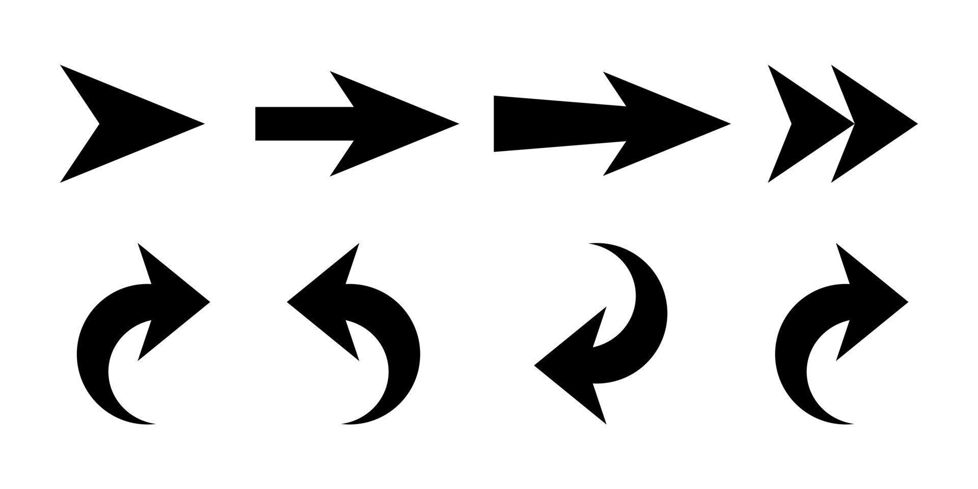 Illustration Vector Graphic a set of arrow icons