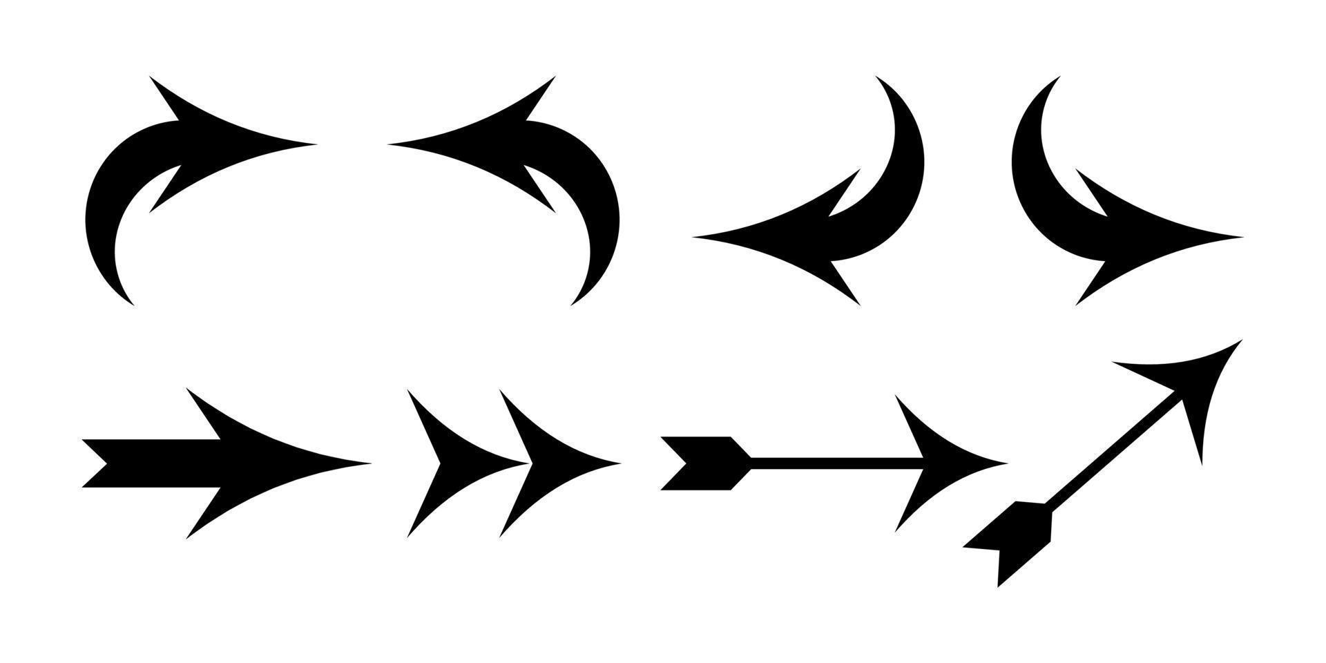 Illustration Vector Graphic a set of arrow icons