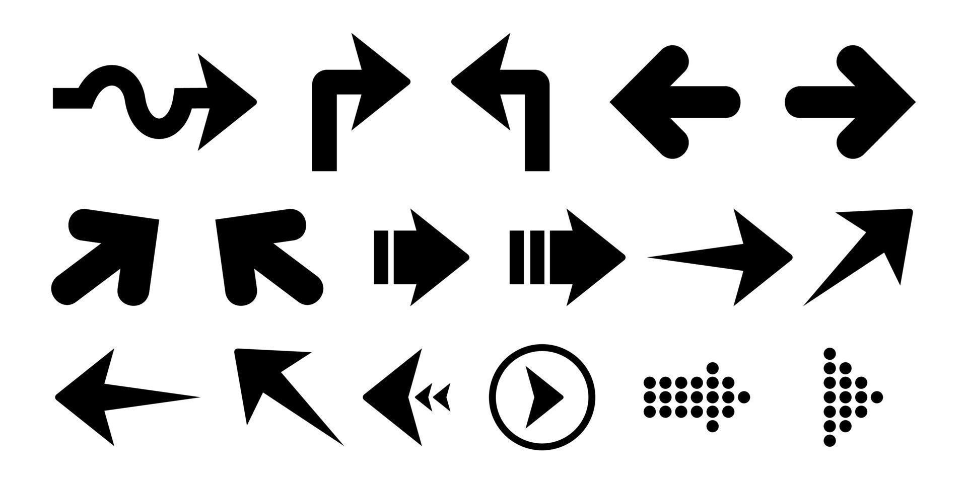 Illustration Vector Graphic a set of arrow icons