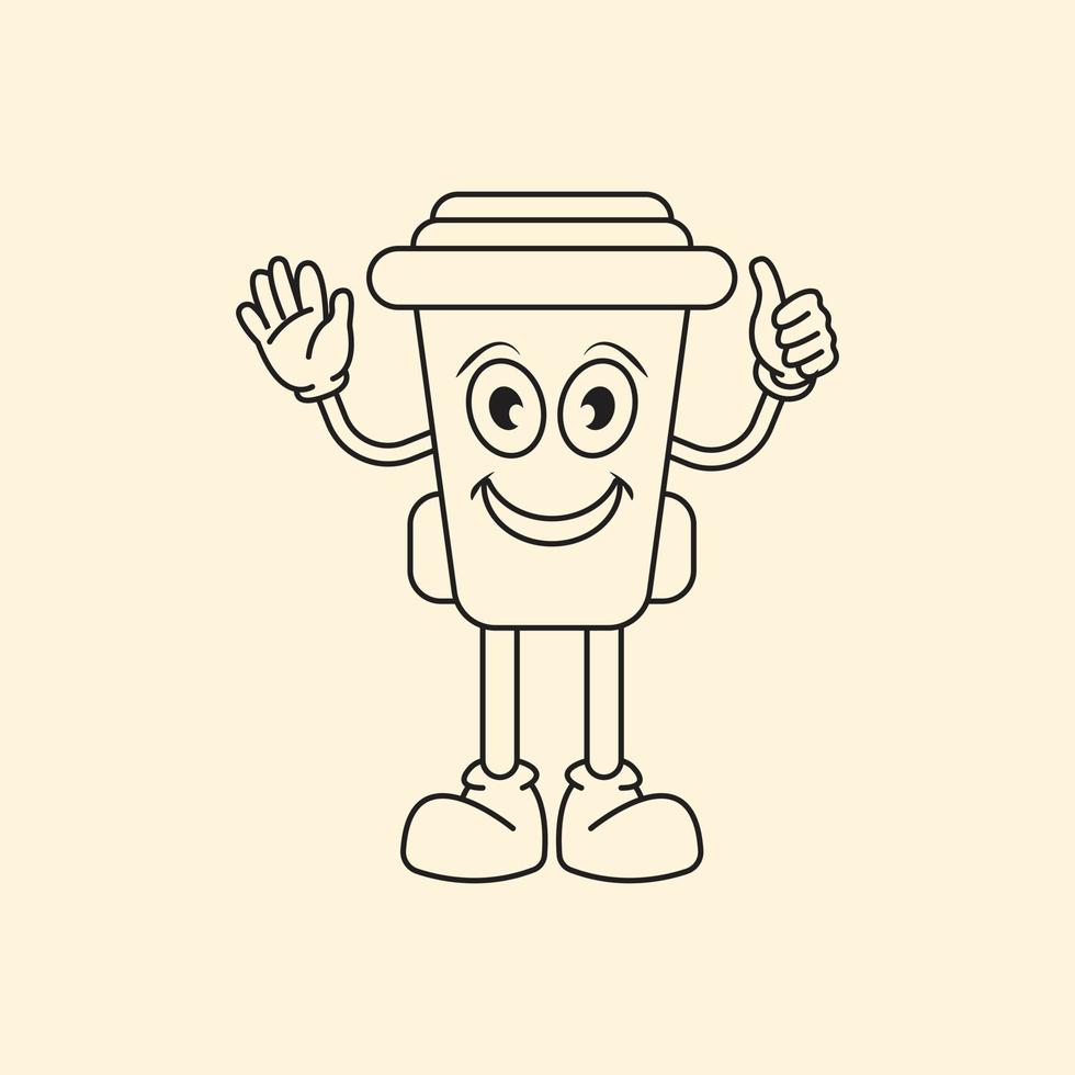 Trash can character line logo icon 11791749 Vector Art at Vecteezy Trash can character line logo icon 11791749 Vector Art at Vecteezy