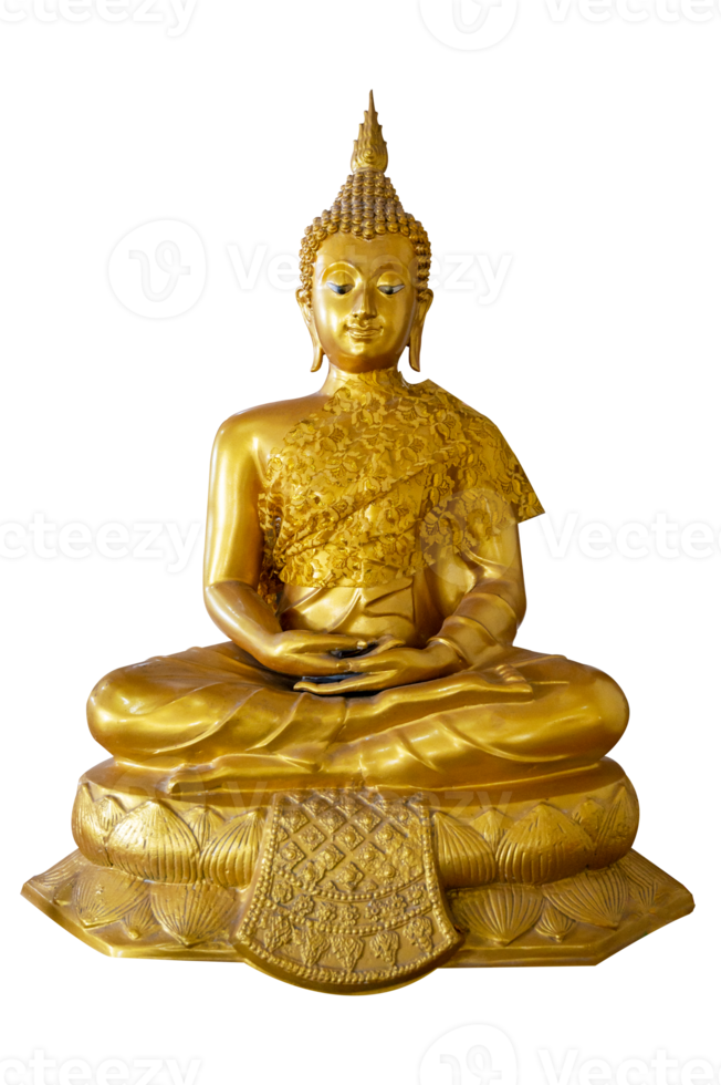 Isolated clipping path buddha statue used as amulets of Buddhism religion.The ancient Buddha png