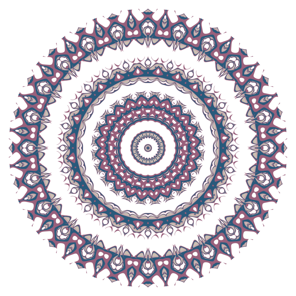 círculo patrón floral png