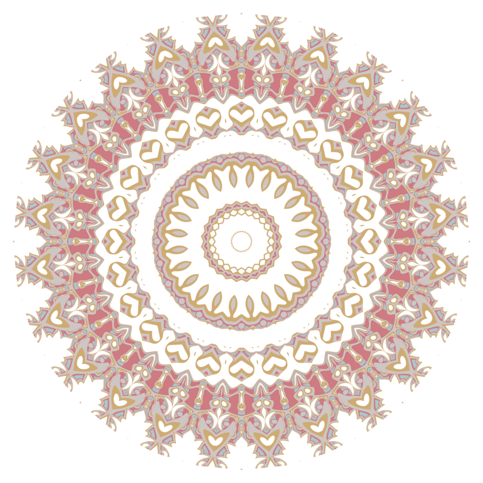 mandala de adorno floral abstracto png