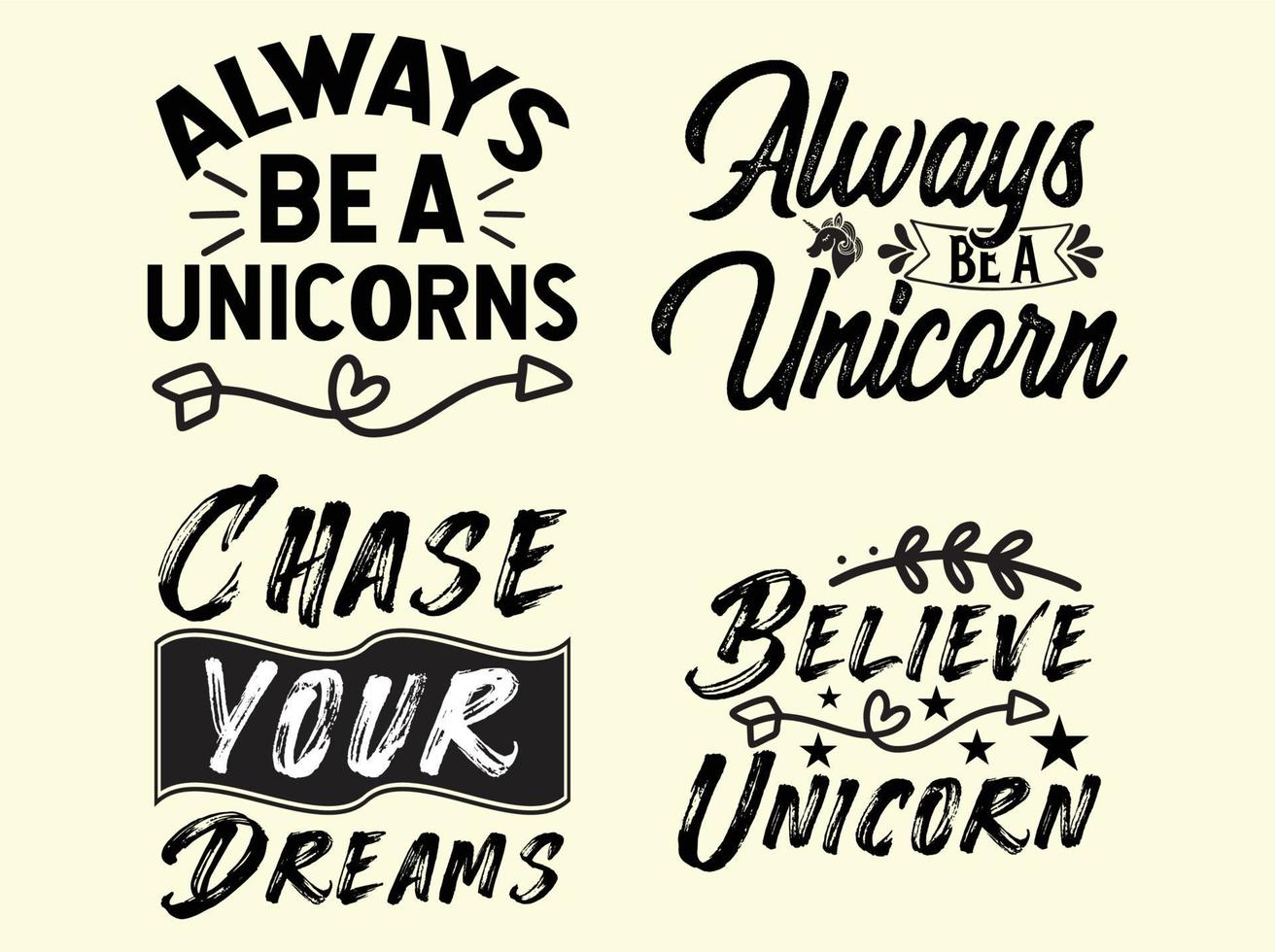 Unicorn t-shirt design bundle vector