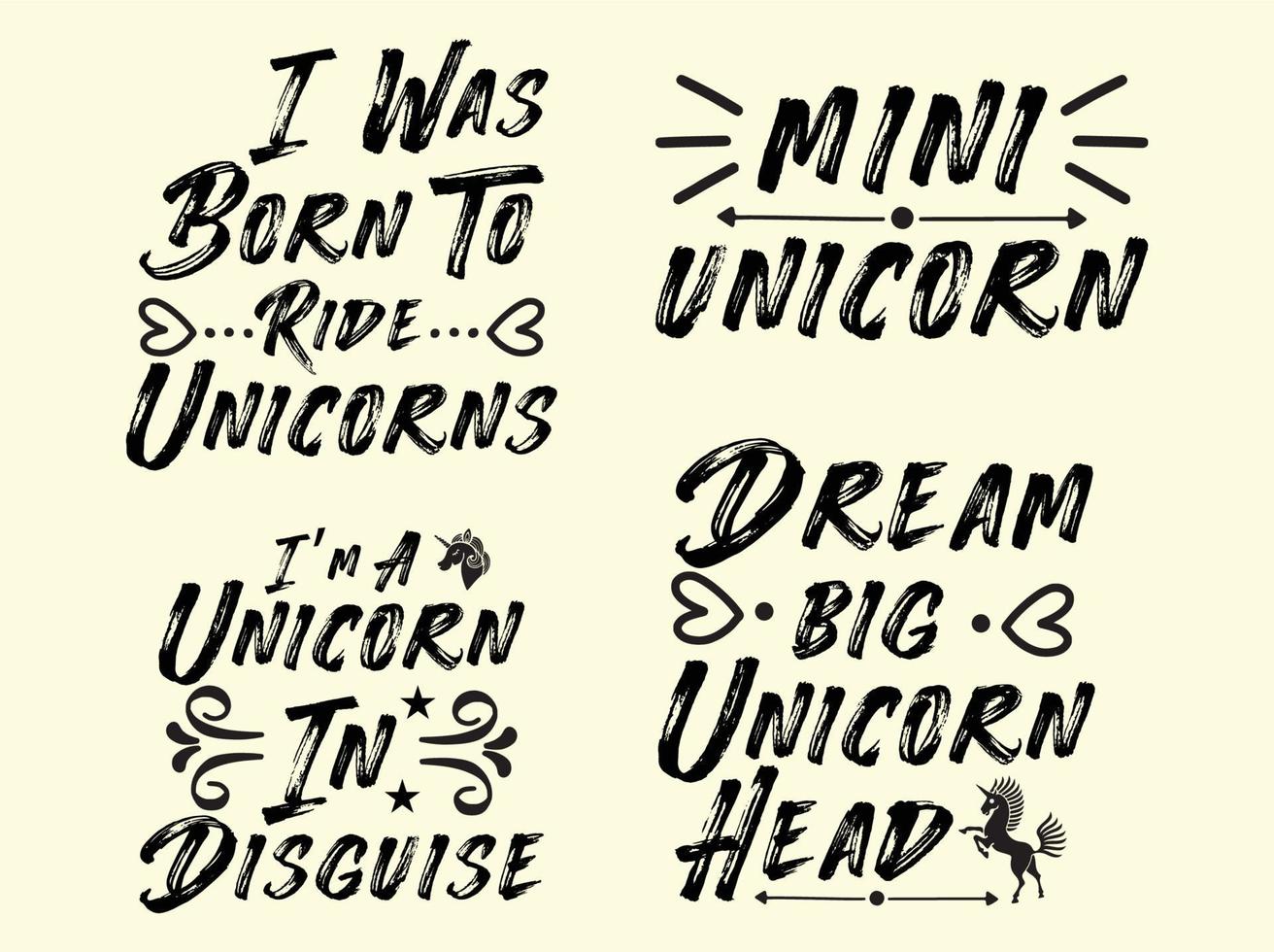 Unicorn t-shirt design bundle vector