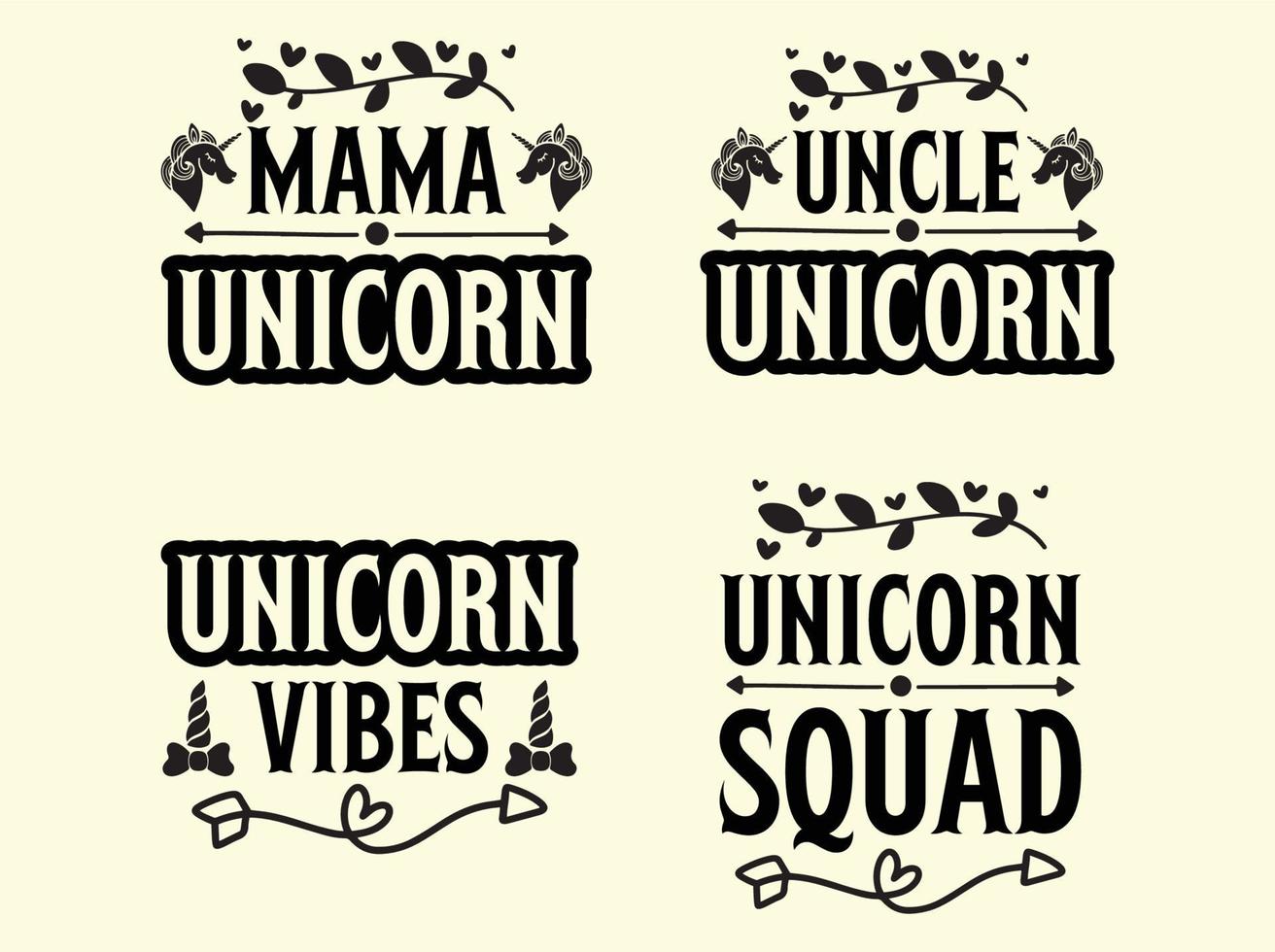 Unicorn t-shirt design bundle vector