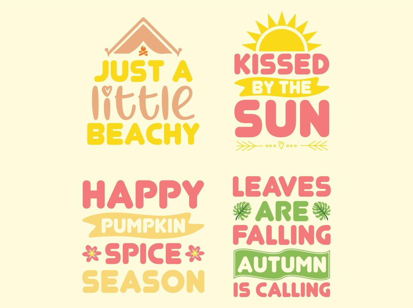 Summer t-shirt design bundle vector
