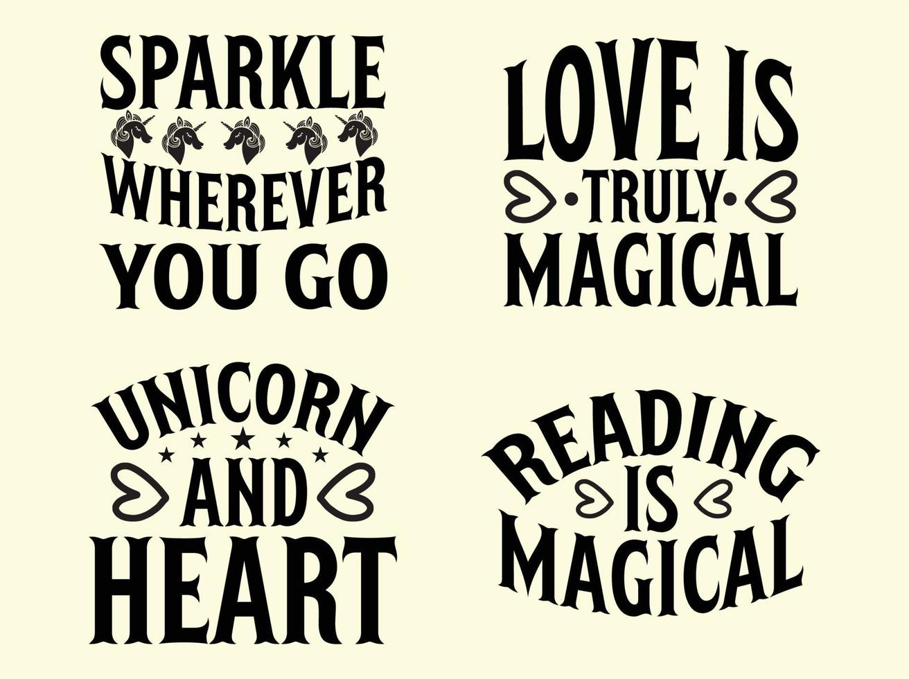 Unicorn t-shirt design bundle vector
