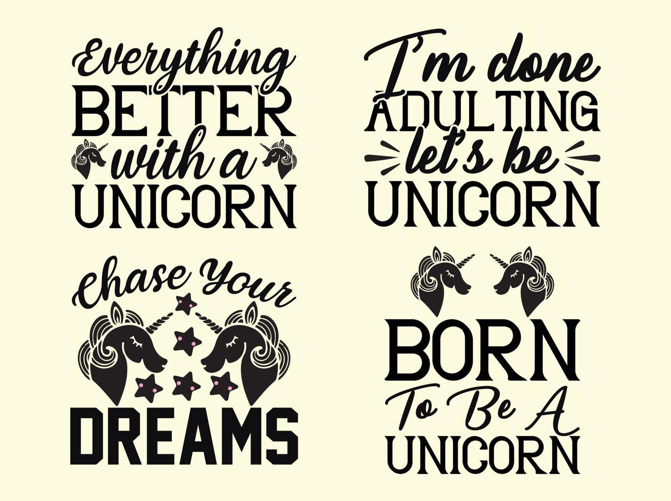 Unicorn t-shirt design bundle vector