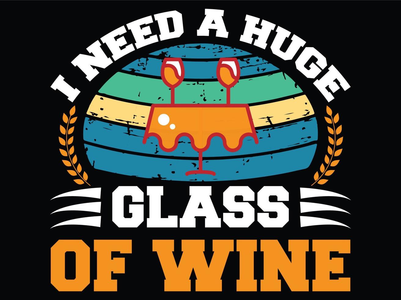 Wine t-shirt design vector