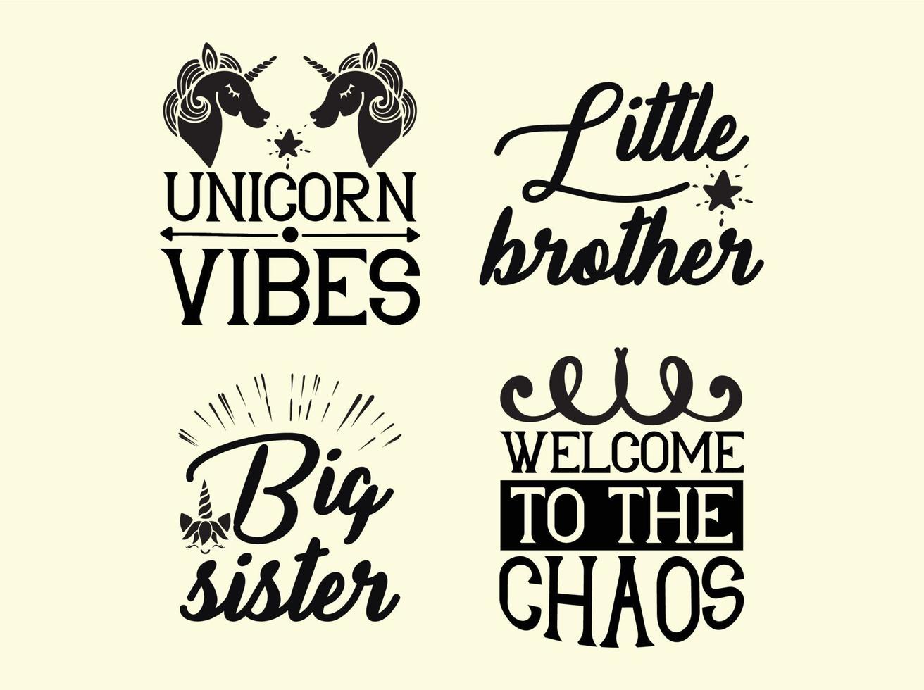 Unicorn t-shirt design bundle vector