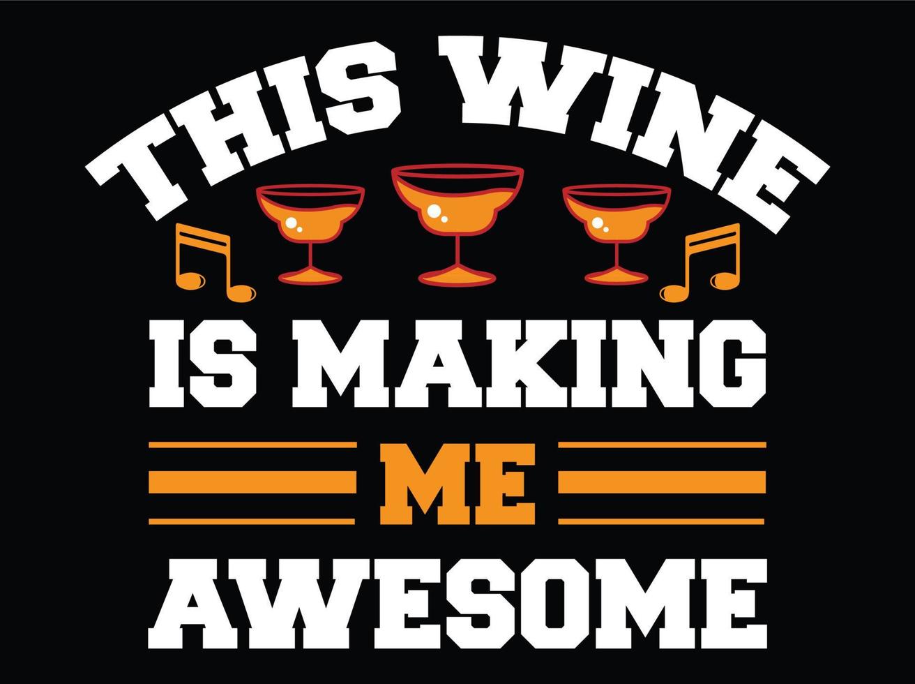 diseño de camiseta de vino vector