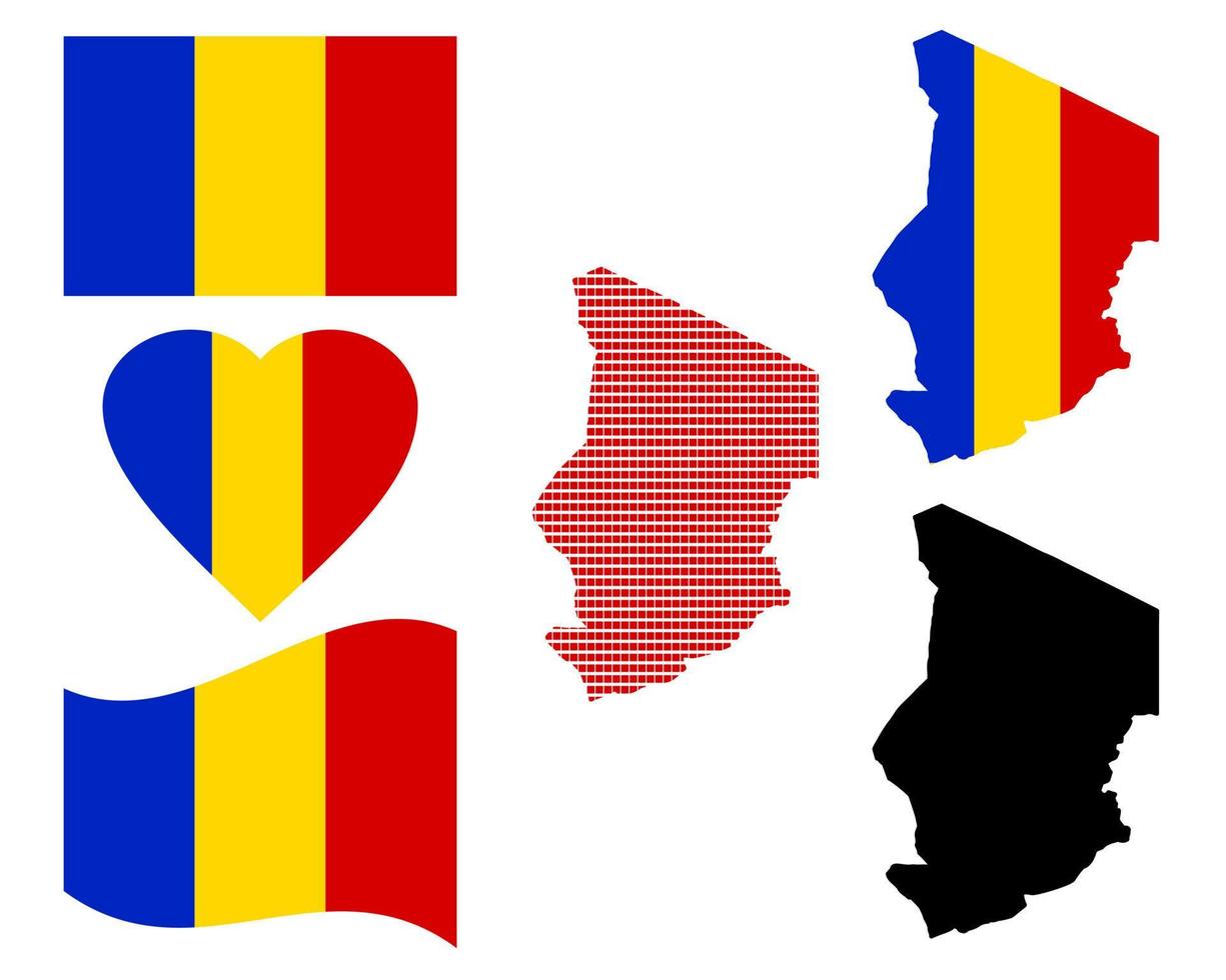 Map of the Republic of Chad vector