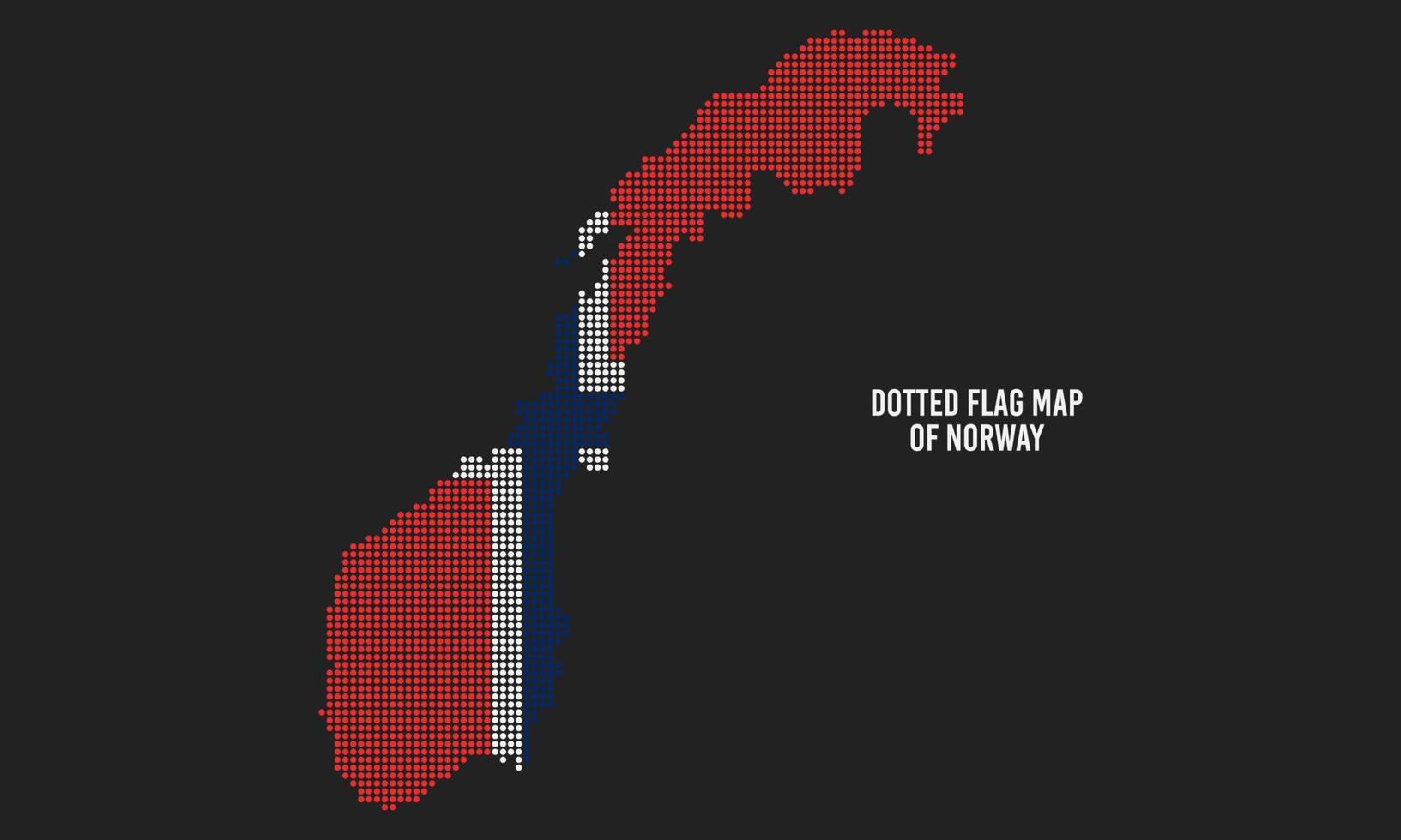 mapa de la bandera de noruega con estilo de puntos de semitono vector