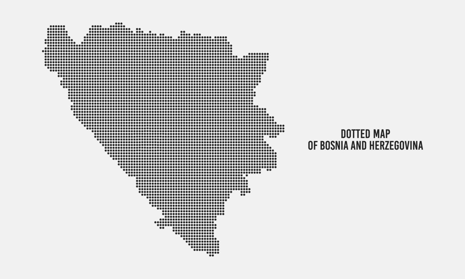 mapa de bosnia con puntos negros vector