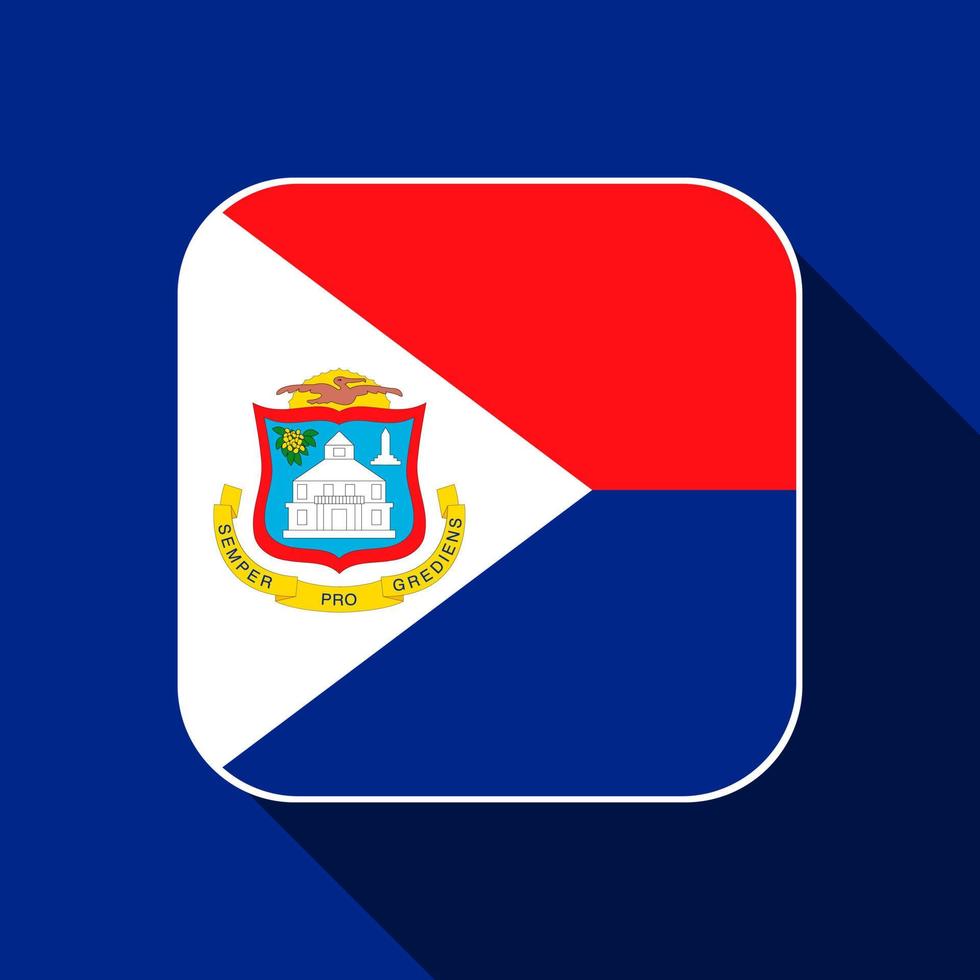 Sint Maarten flag, official colors. Vector illustration.