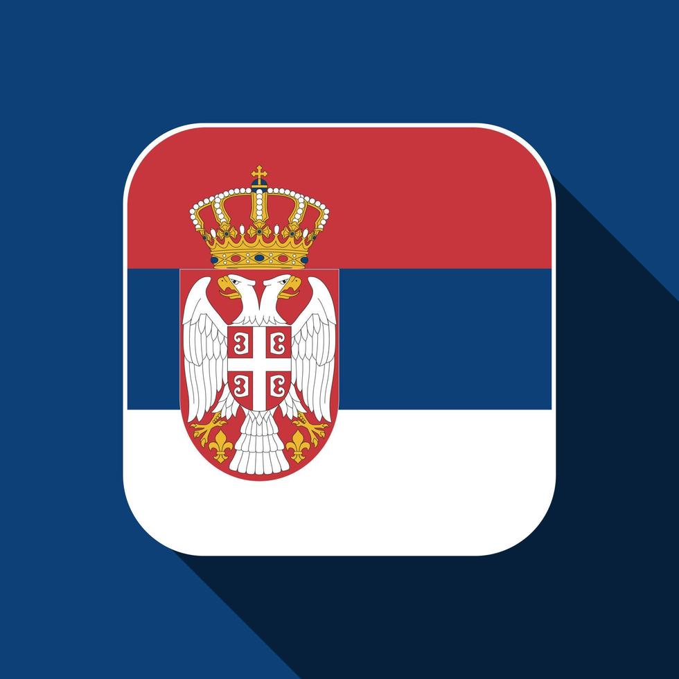 Serbia flag, official colors. Vector illustration.