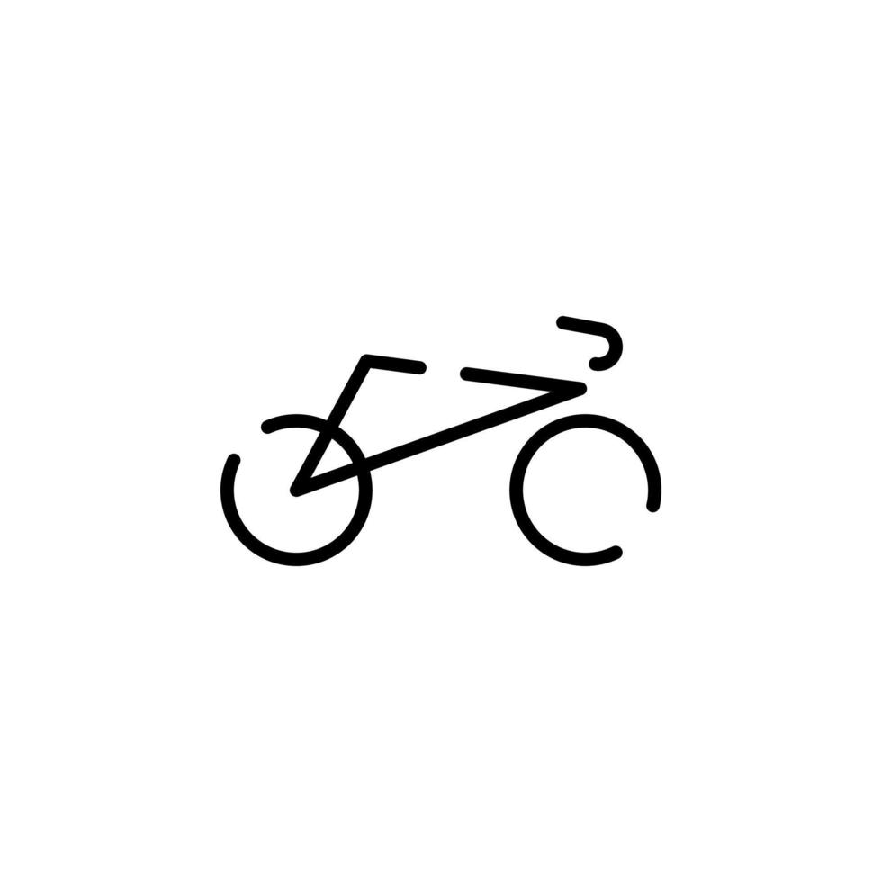 bicicleta, bicicleta, línea punteada, icono, vector, ilustración, logotipo, plantilla. adecuado para muchos propósitos. vector