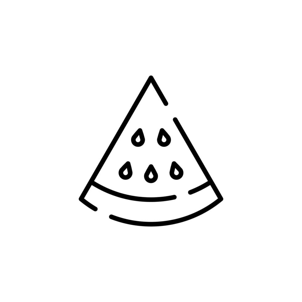 Watermelon Dotted Line Icon Vector Illustration Logo Template. Suitable For Many Purposes.