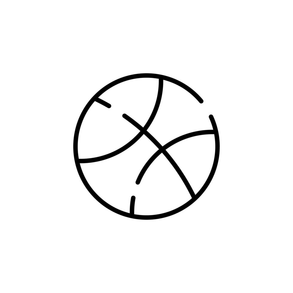 Basketball Dotted Line Icon Vector Illustration Logo Template. Suitable For Many Purposes.