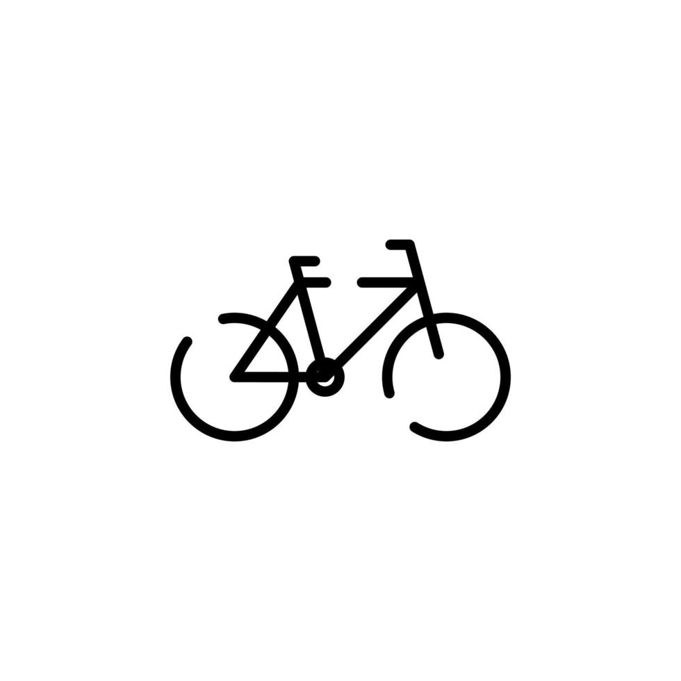 bicicleta, bicicleta, línea punteada, icono, vector, ilustración, logotipo, plantilla. adecuado para muchos propósitos. vector