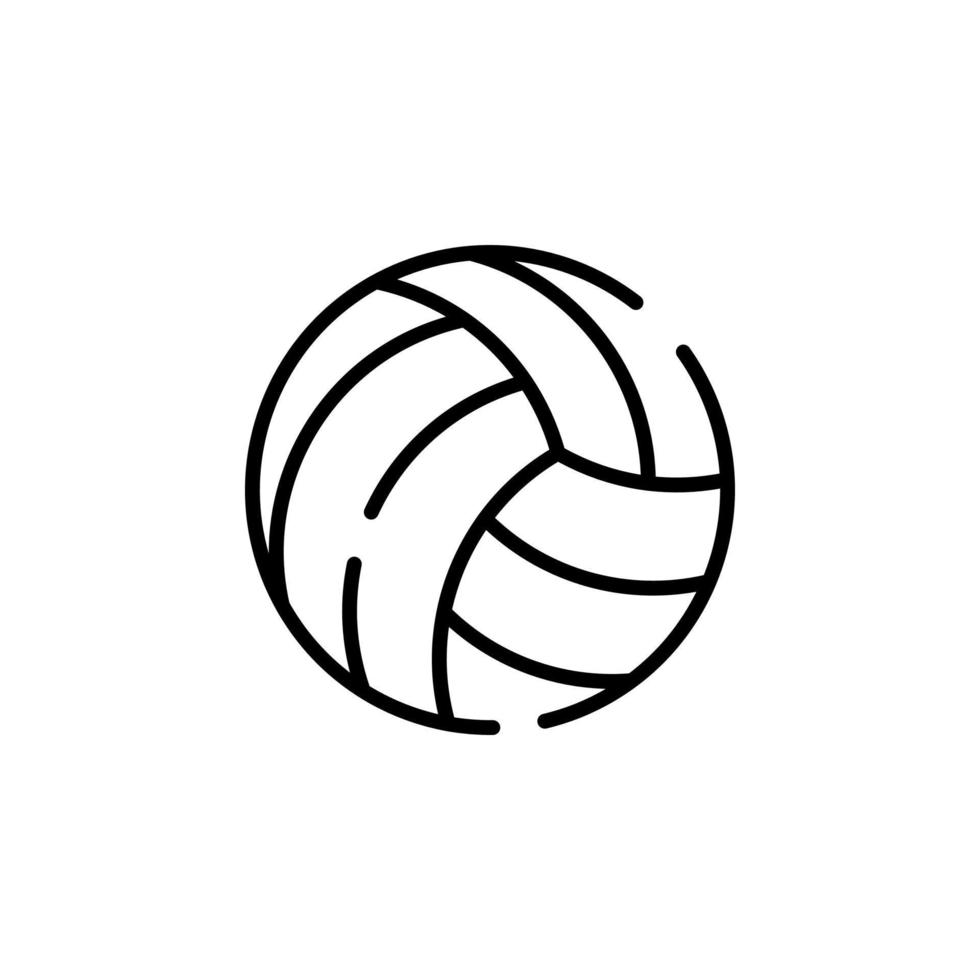 Volleyball Dotted Line Icon Vector Illustration Logo Template. Suitable For Many Purposes.