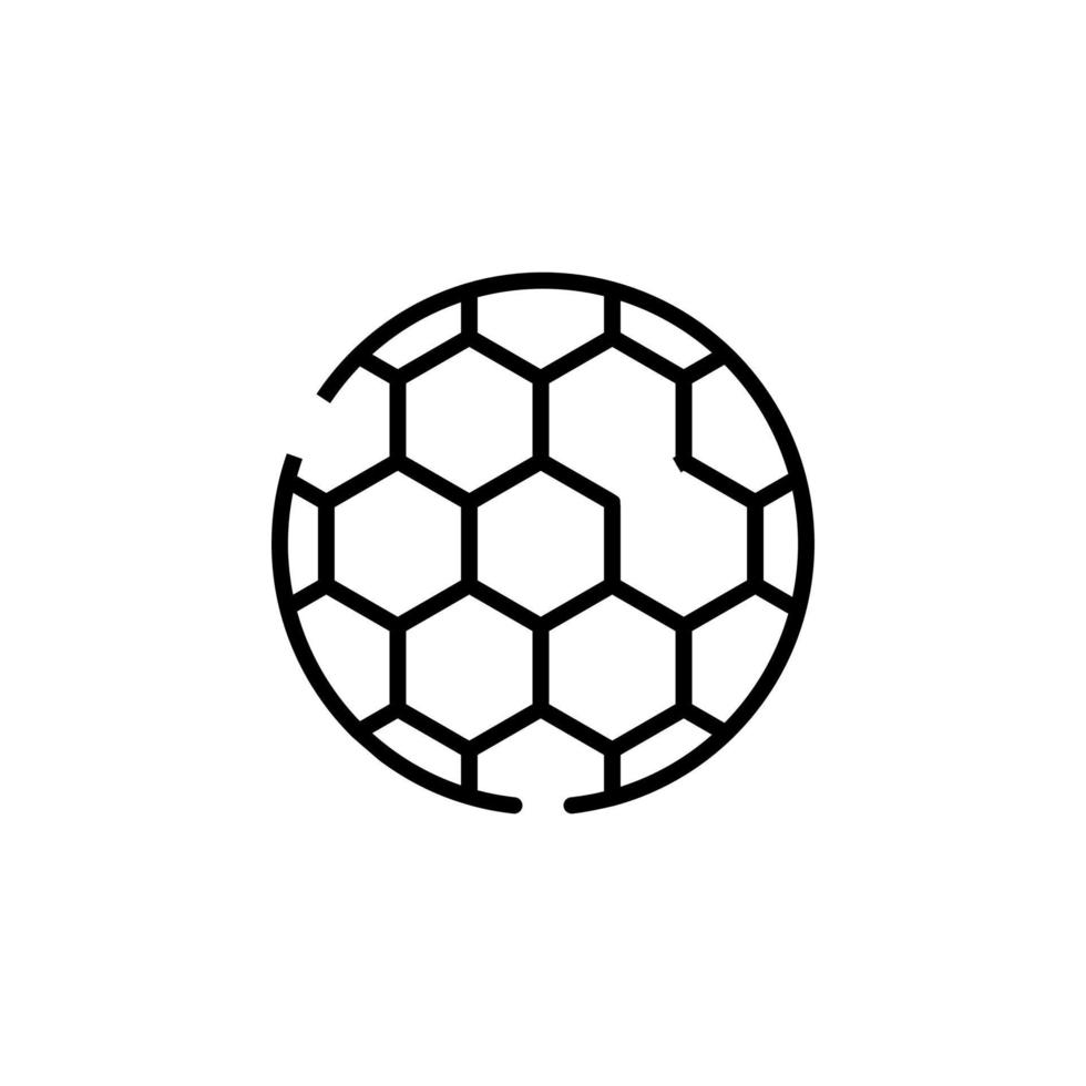 fútbol, plantilla de logotipo de ilustración de vector de icono de línea de puntos de fútbol. adecuado para muchos propósitos.