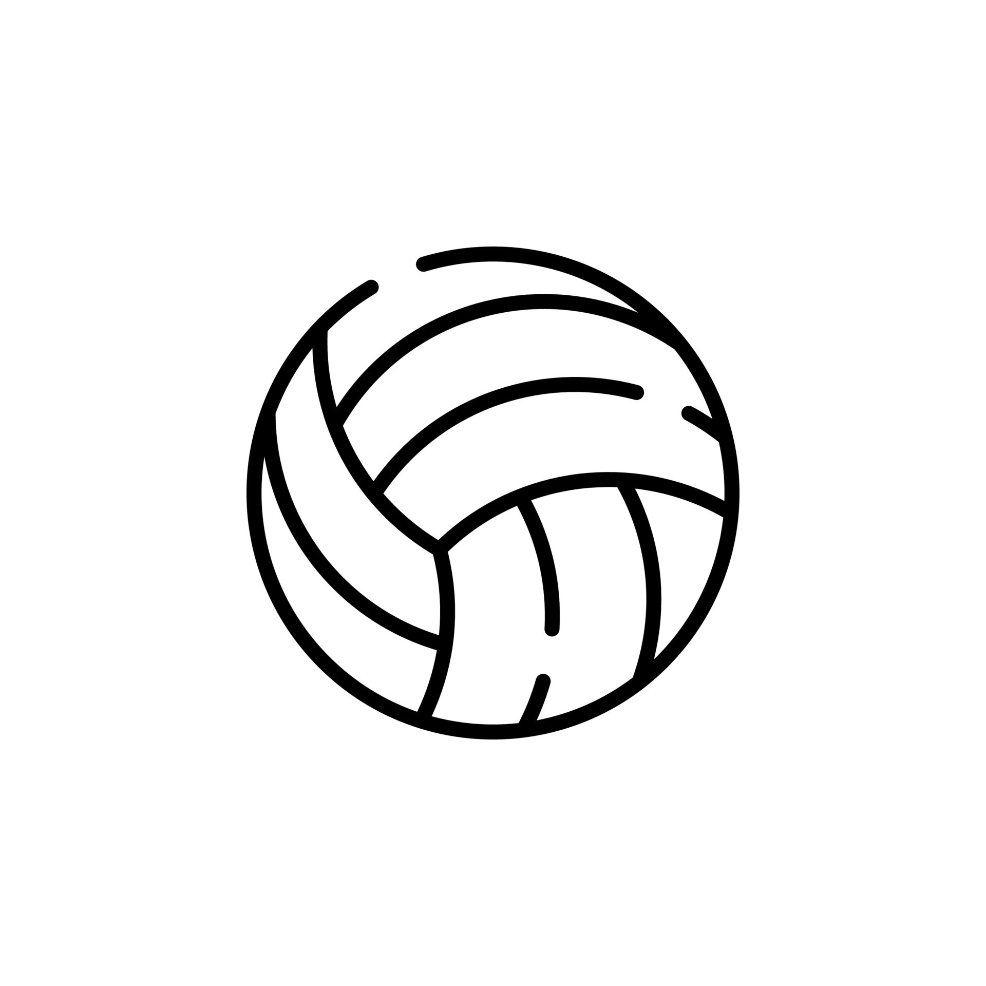 Volleyball Dotted Line Icon Vector Illustration Logo Template. Suitable ...