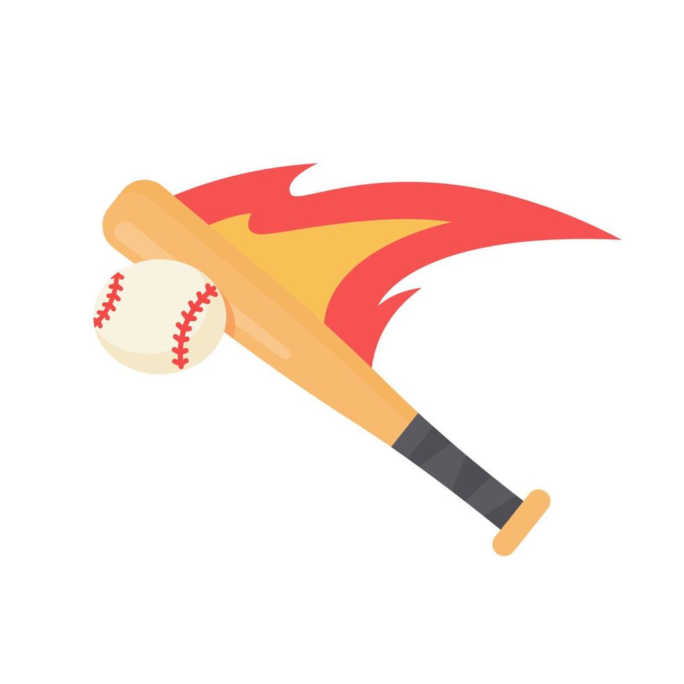 Baseball bats are used to hit baseballs in sporting events. vector