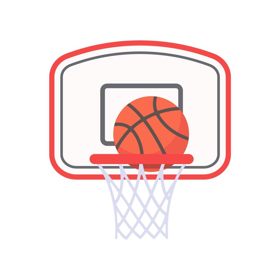 A basketball that is thrown into the basket in a sport vector