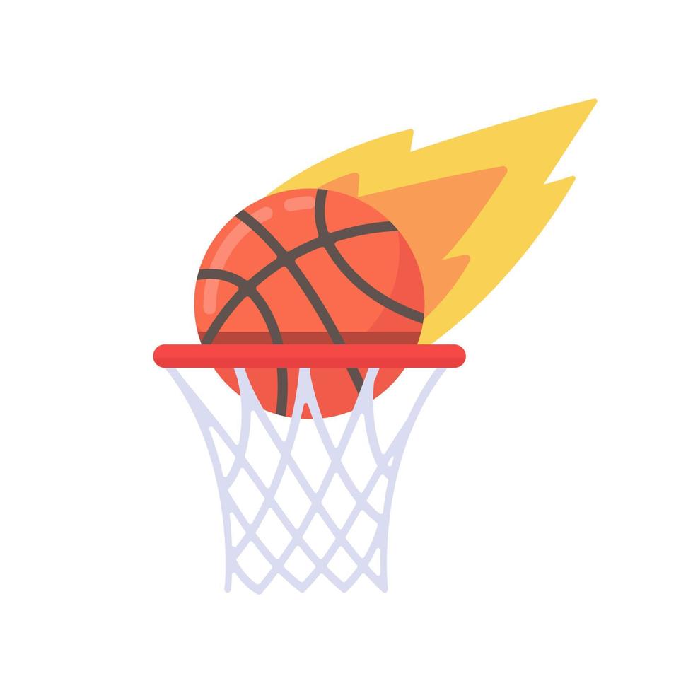 A basketball that is thrown into the basket in a sport vector