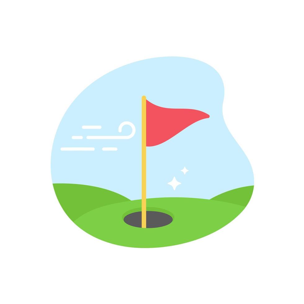 Golf clubs and balls for sporting events on the grass. vector