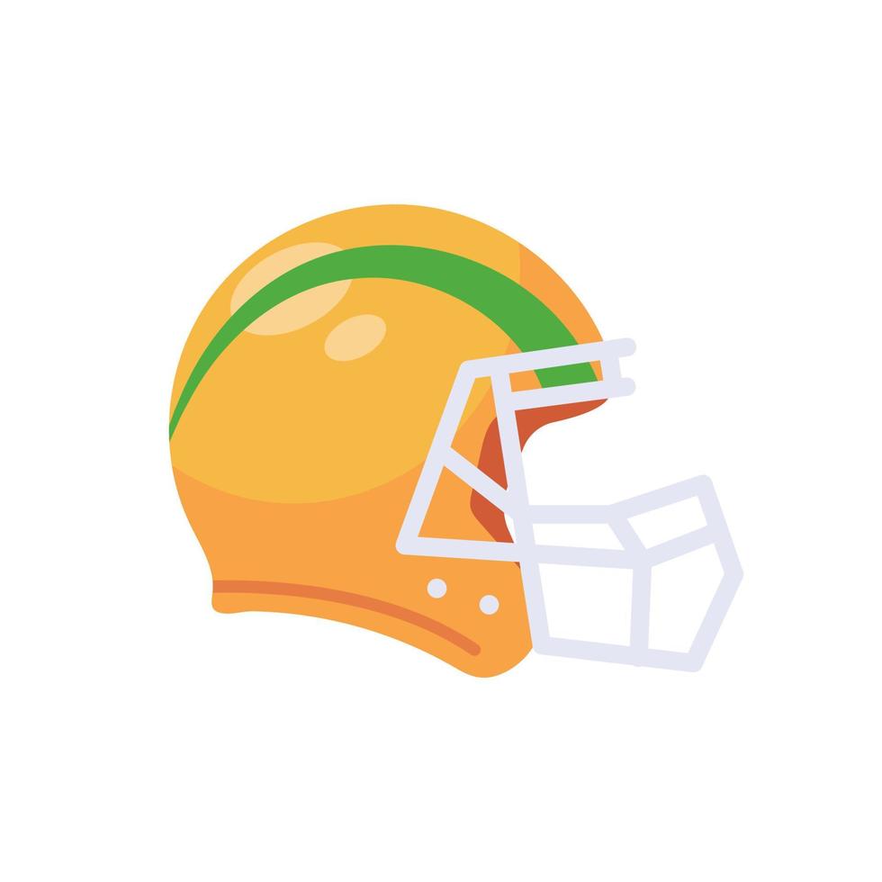 A rugby helmet to protect American football players. vector