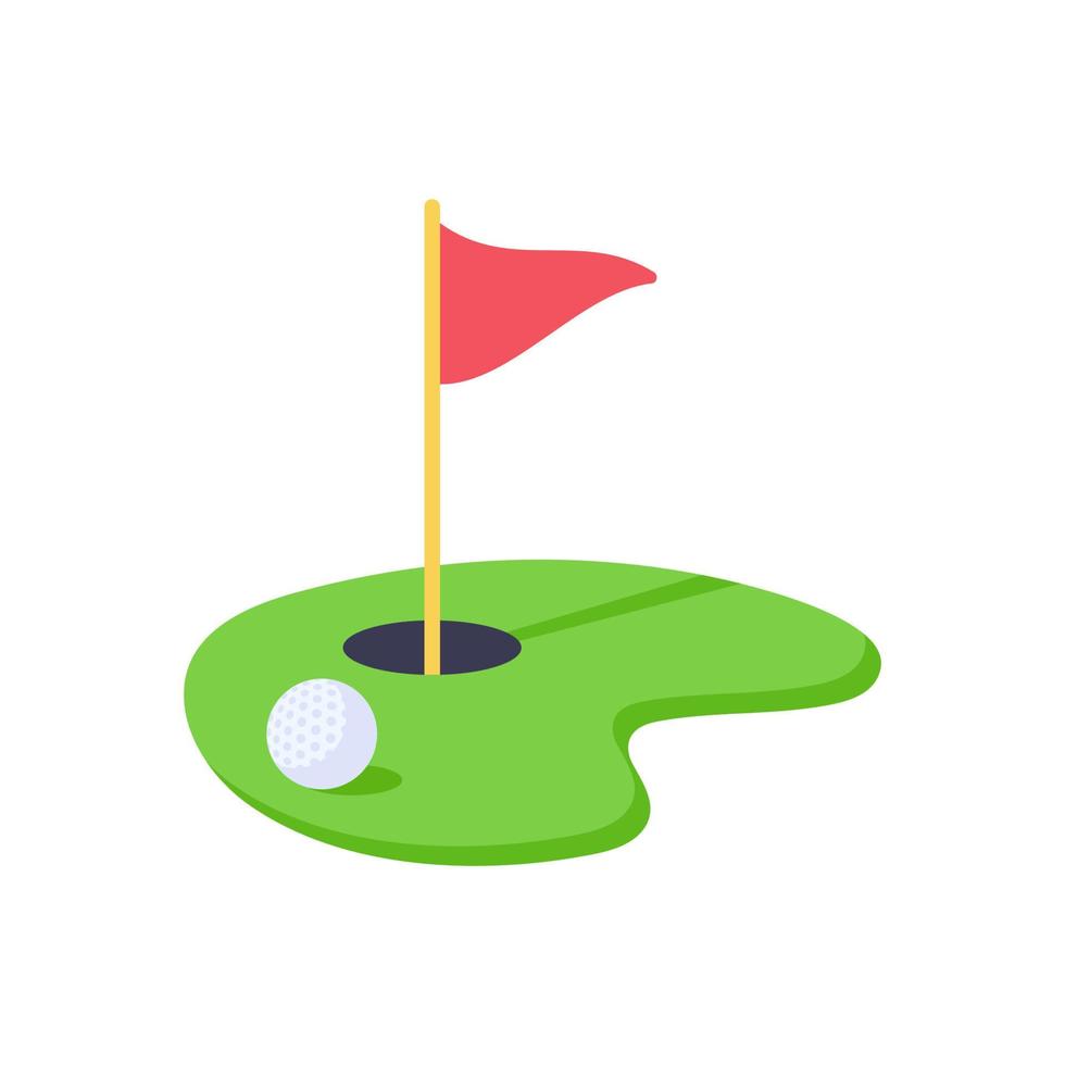Golf clubs and balls for sporting events on the grass. vector