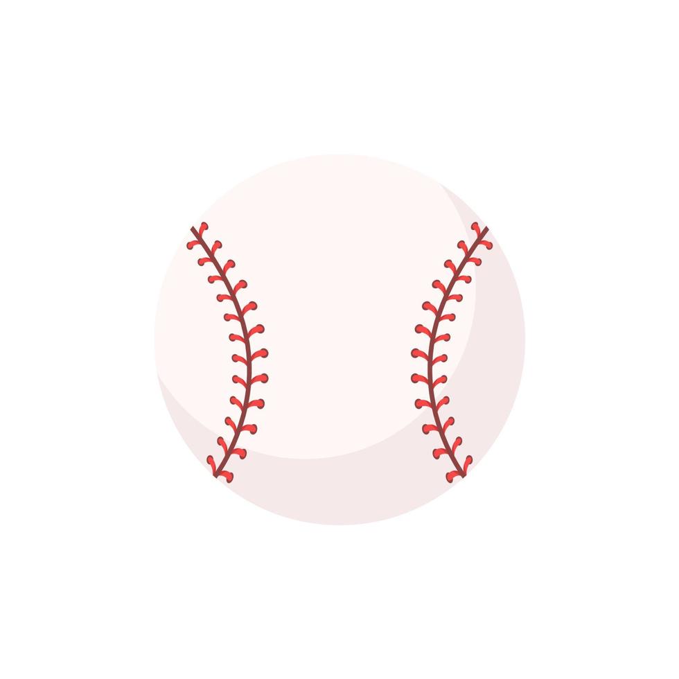 Leather baseball with red stitched seams. Popular softball tournaments. vector