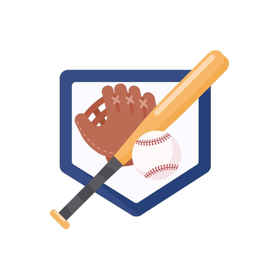Los bates de béisbol se utilizan para golpear pelotas de béisbol en eventos deportivos. vector