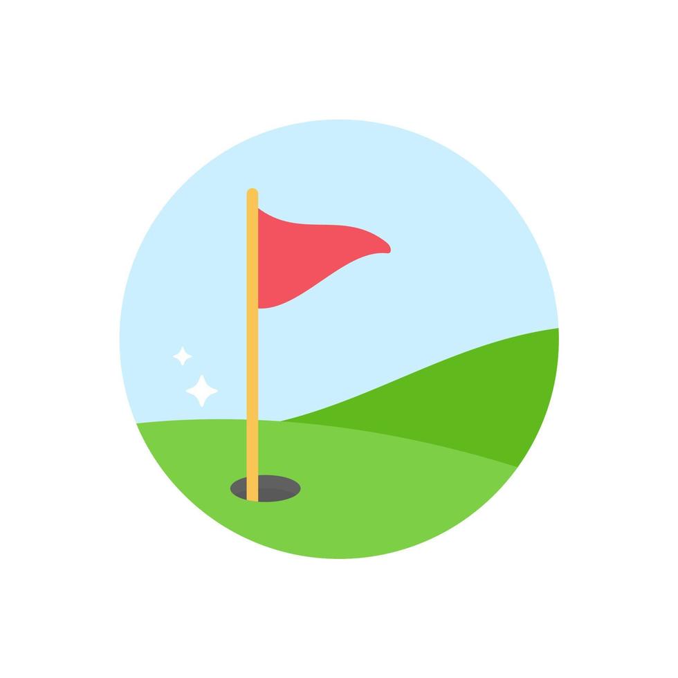 palos de golf y pelotas para eventos deportivos en el césped. vector