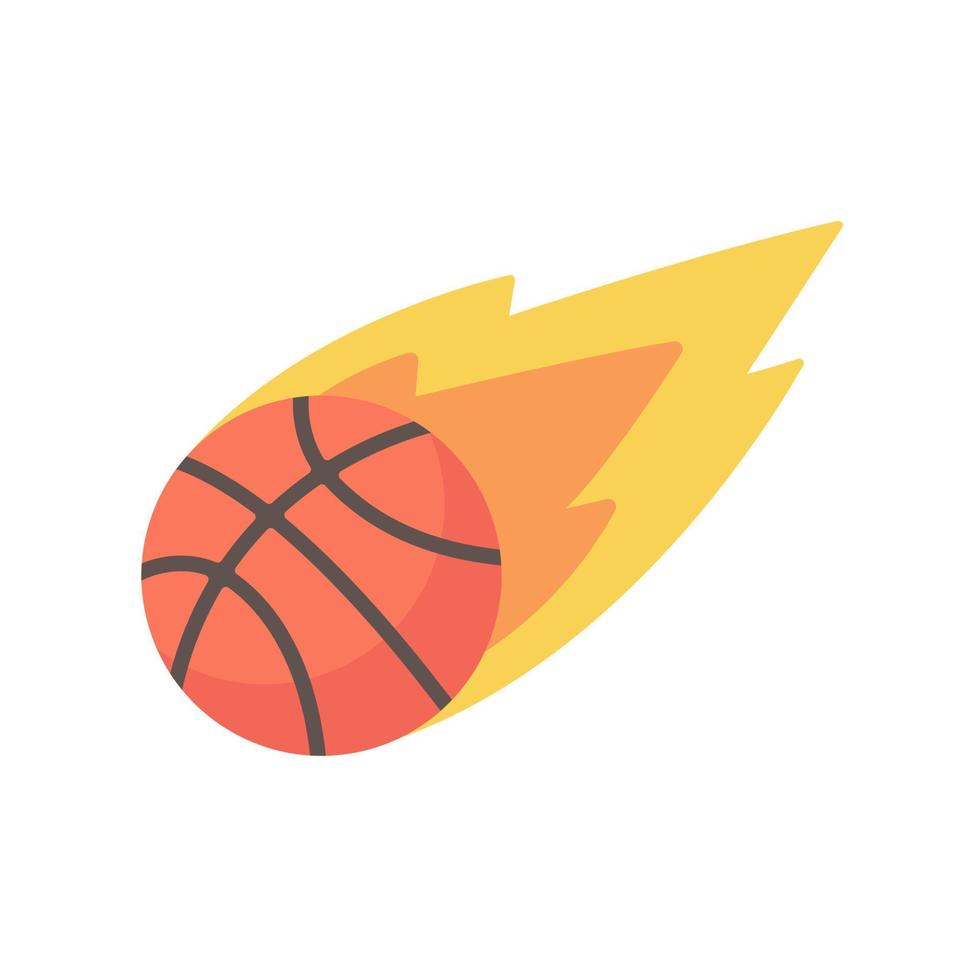 A basketball that is thrown into the basket in a sport vector