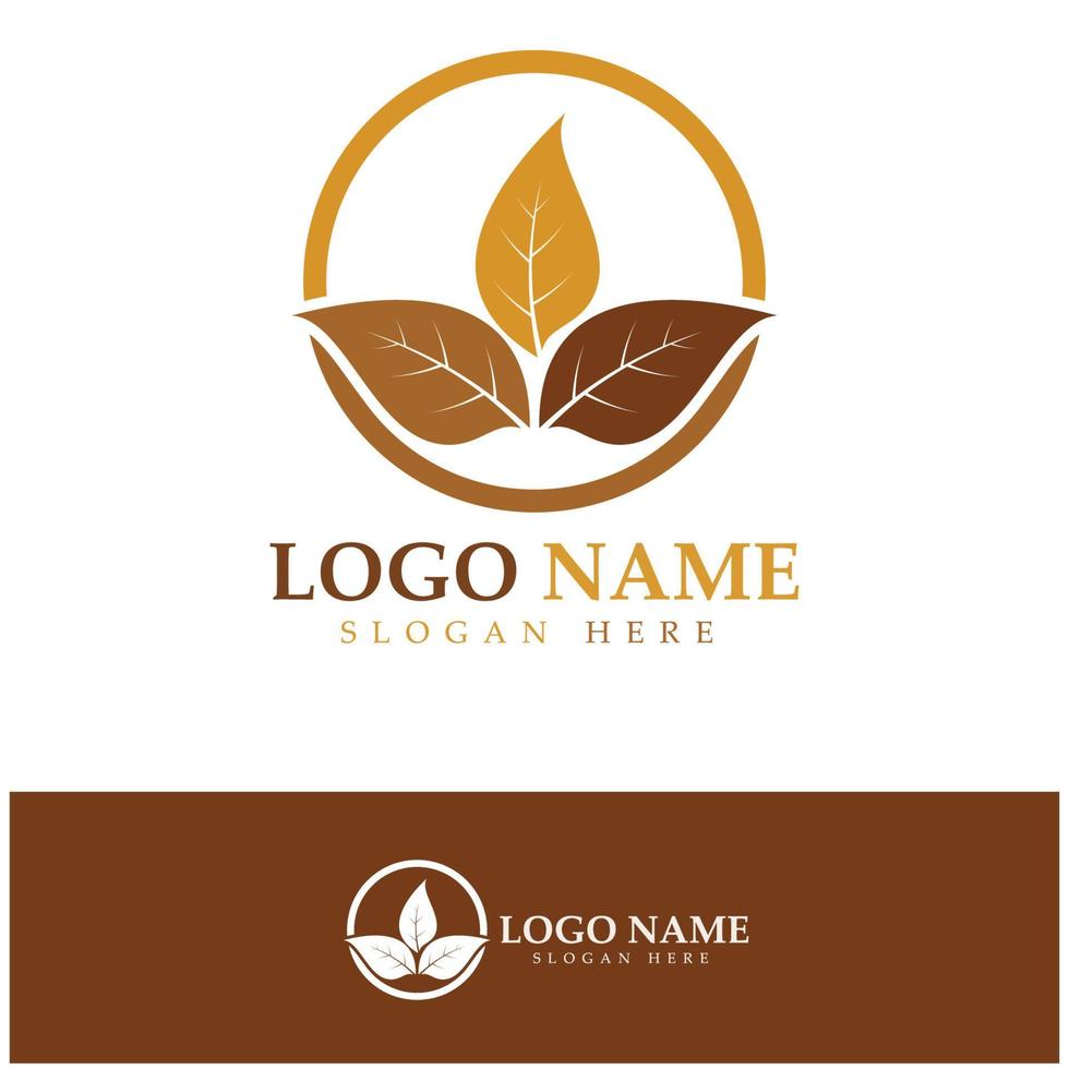 tobacco leaf logo,tobacco field and tobacco cigarette logo template design vector