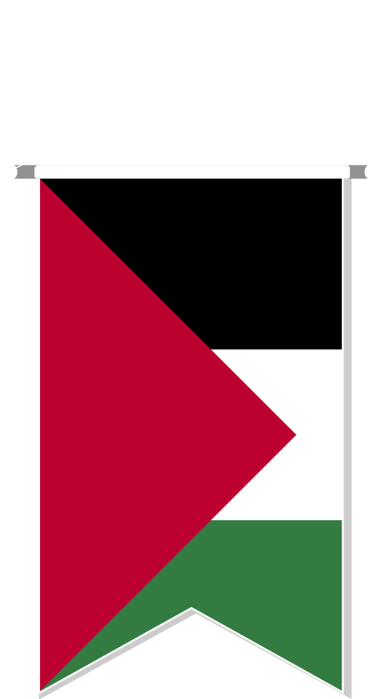 bandera del estado de palestina en banderín de fútbol. png