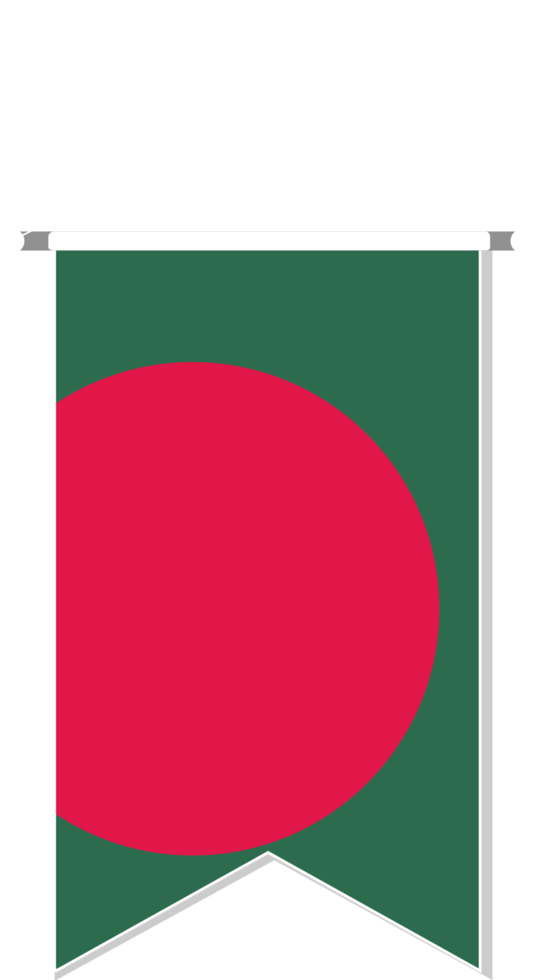 Bangladesh flag in soccer pennant. png