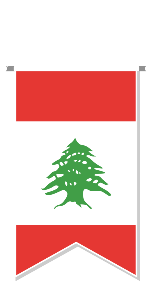 Lebanon flag in soccer pennant. png