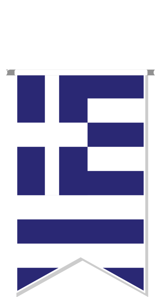 Greece flag in soccer pennant. png