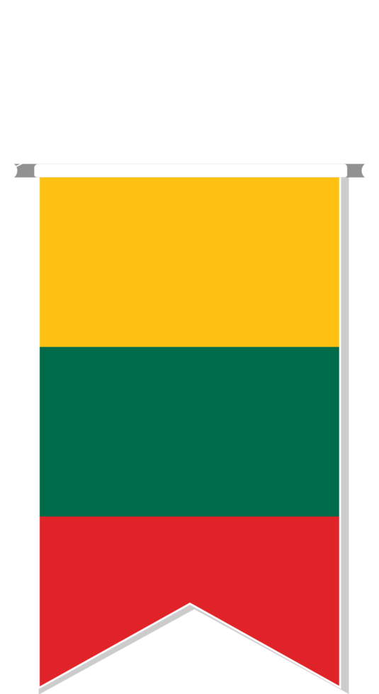 Lithuania flag in soccer pennant. png