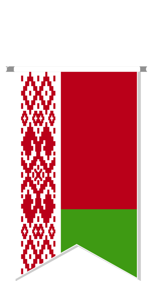 Belarus flag in soccer pennant. png