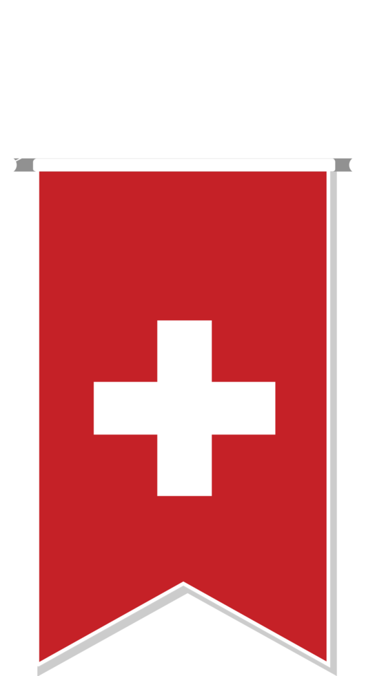 Switzerland flag in soccer pennant. png