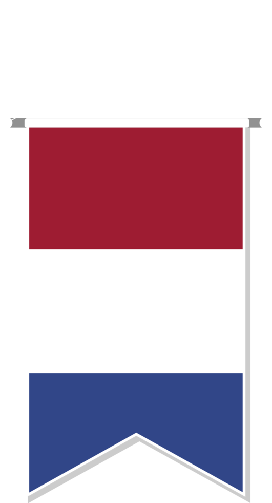 niederländische flagge im fußballwimpel. png