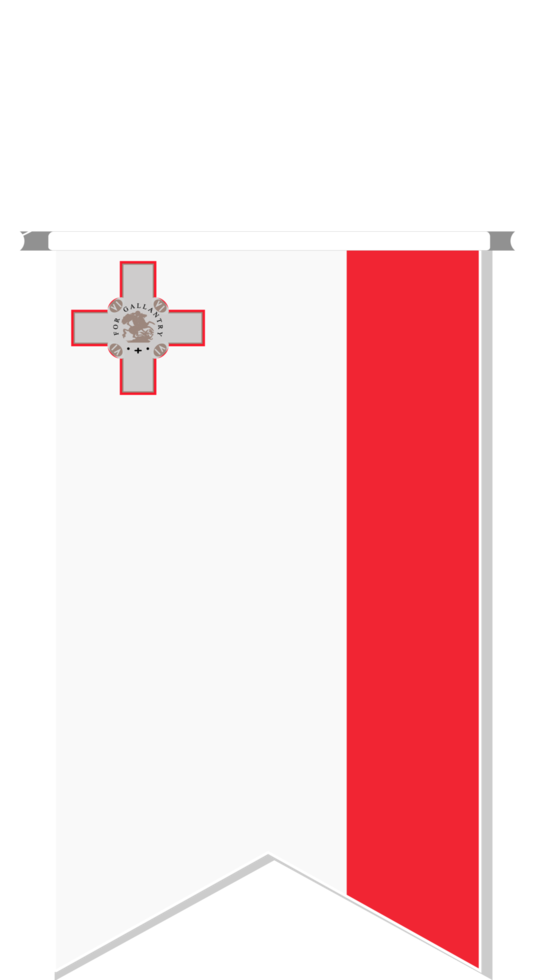 Malta flag in soccer pennant. png