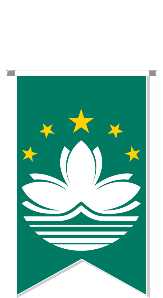 Macau flag in soccer pennant. png