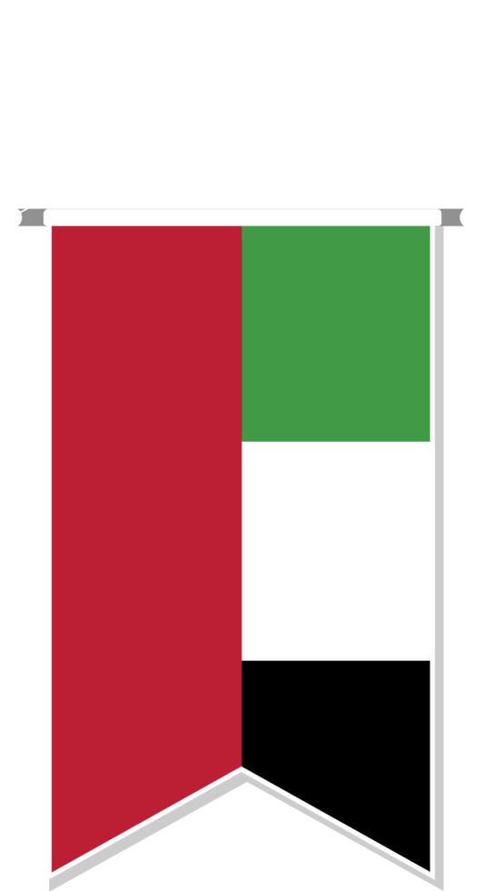 United Arab Emirates flag in soccer pennant. png